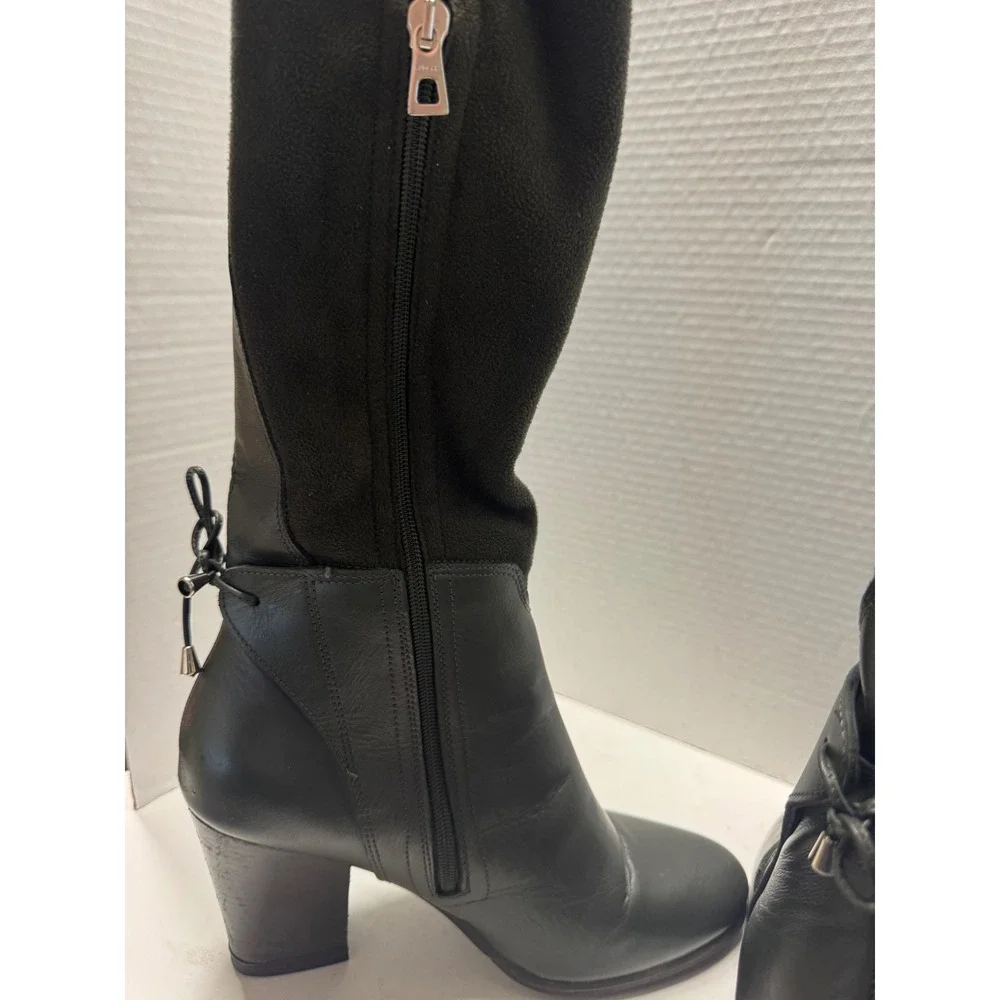 Rudsak Olive Green Leather Over The Knee Boots Made in Italy Size 41 10.5